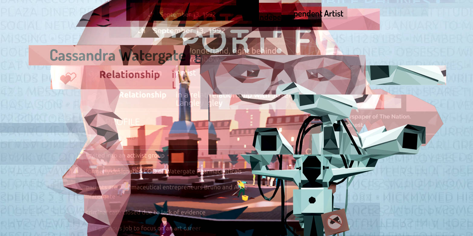 Enlarged view: Orwell video game artwork ( CC BY-SA 3.0 / Osmotic Studios via Wikimedia Commons)