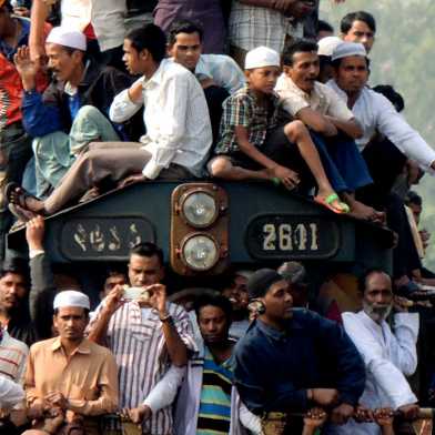 Train ride in Bangladesh