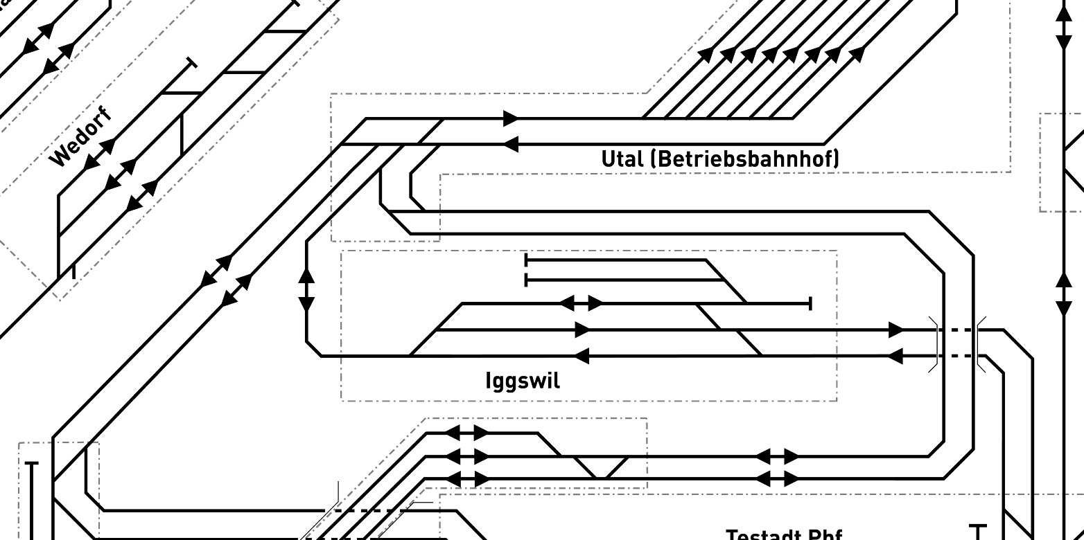 Enlarged view: EBL track plan