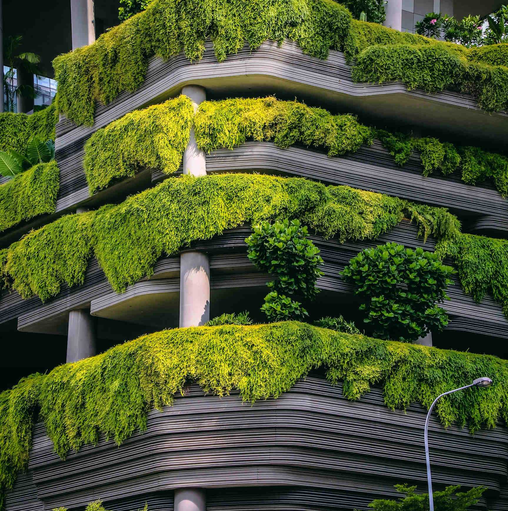 Enlarged view: Vertical garden at Parkroyal on Pickering, Singapore ( CC0 1.0 / Victor / Unsplash )