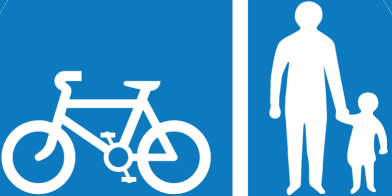 Fahrrad - Fussgänger - Schild