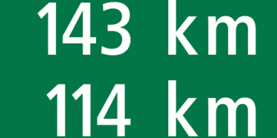 Entfernungstafel Autobahn Schweiz