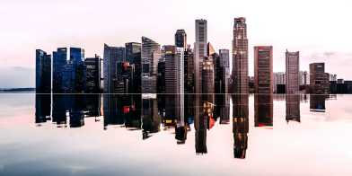 Silhouette von Singapur 