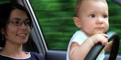 Baby car driving