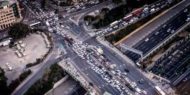 Traffic jam in Tel-Aviv