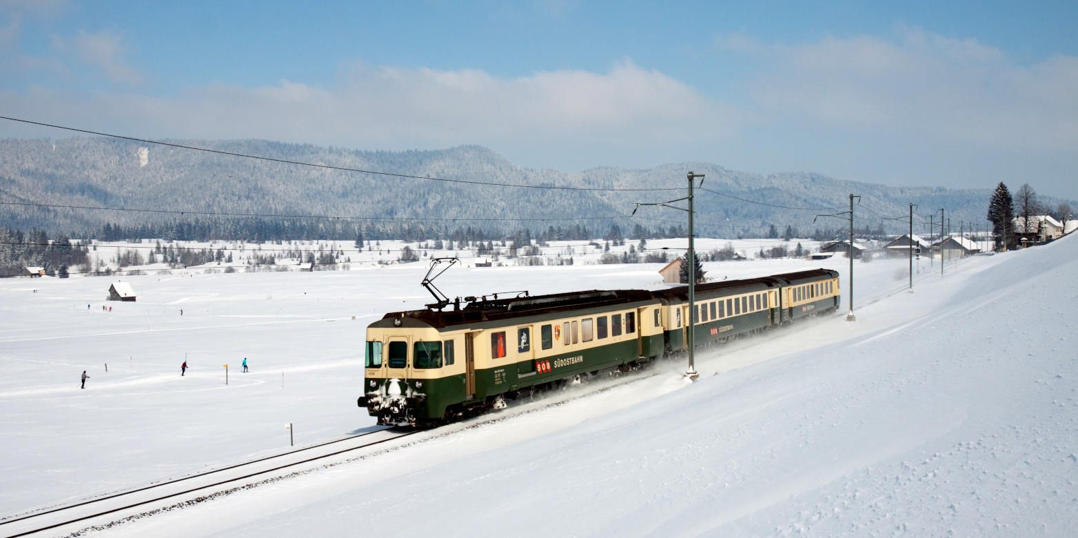 Vergrösserte Ansicht: BDe 4/4 der Südostbahn bei Altmatt ( CC BY-SA 3.0 / D. Gubler via Wikimedia Commons )